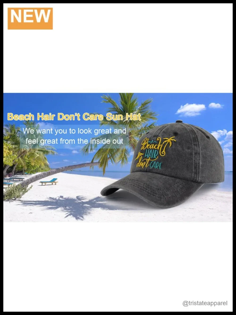 Funny Adjustable Washed Cotton Embroidered Summer Sun Beach Baseball Cap